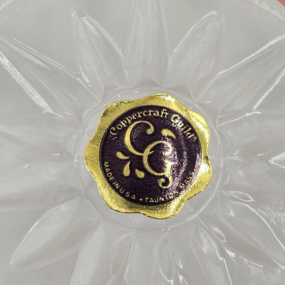 Coppercraft Guild Arcoroc Glass Bowls Set of 4 Copper Base Original Packaging - Picture 9 of 9